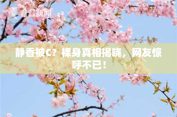 静香被C？裸身真相揭晓，网友惊呼不已！