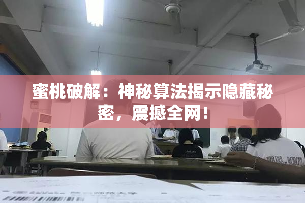 蜜桃破解：神秘算法揭示隐藏秘密，震撼全网！