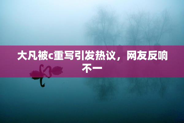 大凡被c重写引发热议，网友反响不一