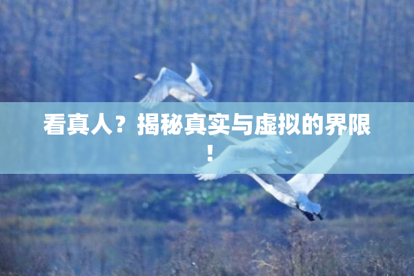 看真人？揭秘真实与虚拟的界限！