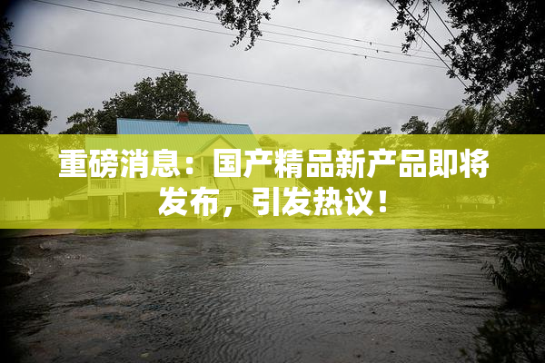 重磅消息：国产精品新产品即将发布，引发热议！