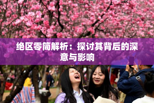 绝区零简解析：探讨其背后的深意与影响
