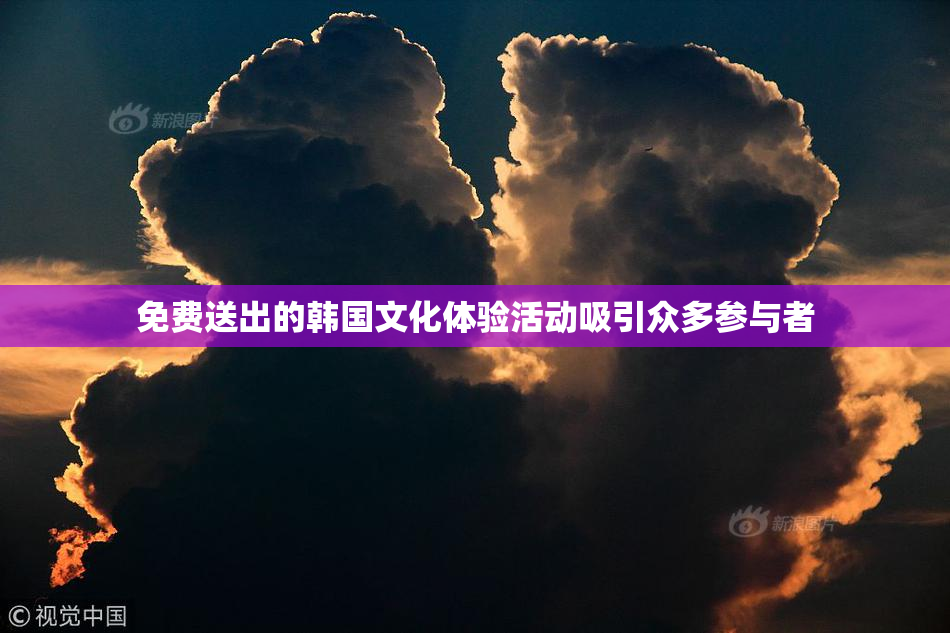免费送出的韩国文化体验活动吸引众多参与者