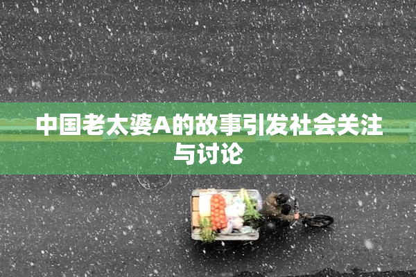 中国老太婆A的故事引发社会关注与讨论