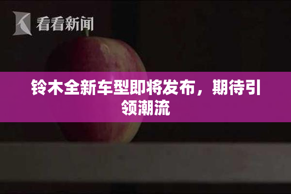 铃木全新车型即将发布，期待引领潮流