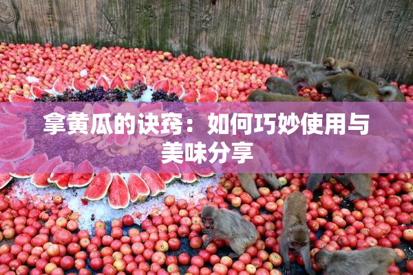 拿黄瓜的诀窍：如何巧妙使用与美味分享