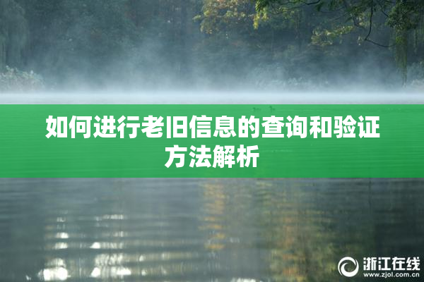 如何进行老旧信息的查询和验证方法解析
