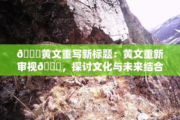 🔞黄文重写新标题：黄文重新审视🔞，探讨文化与未来结合的路径。