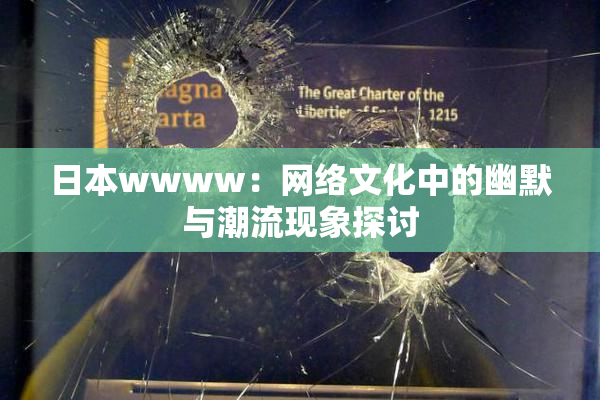 日本wwww：网络文化中的幽默与潮流现象探讨
