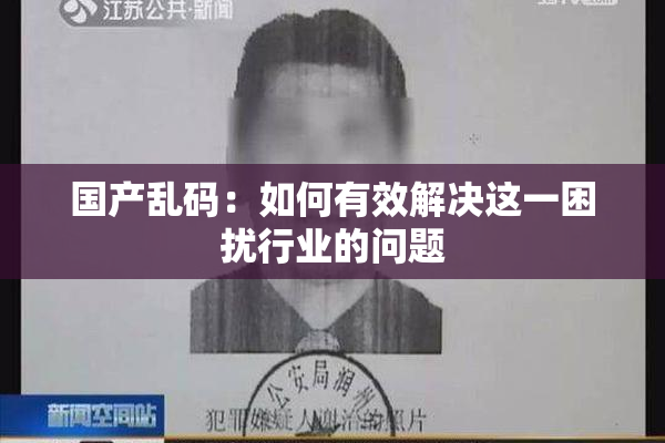 国产乱码：如何有效解决这一困扰行业的问题