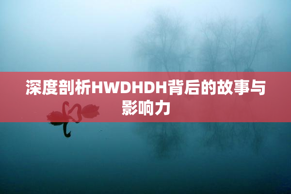 深度剖析HWDHDH背后的故事与影响力