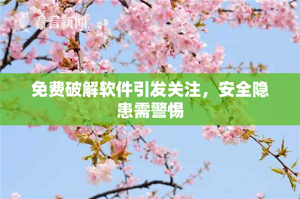 免费破解软件引发关注，安全隐患需警惕
