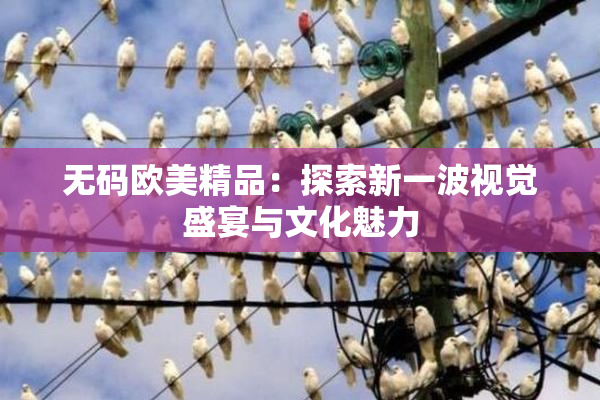 无码欧美精品：探索新一波视觉盛宴与文化魅力