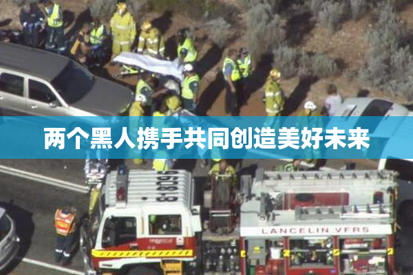两个黑人携手共同创造美好未来