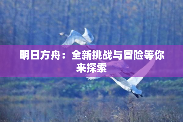 明日方舟：全新挑战与冒险等你来探索
