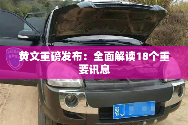 黄文重磅发布：全面解读18个重要讯息
