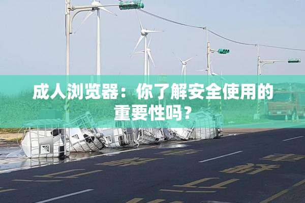 成人浏览器：你了解安全使用的重要性吗？