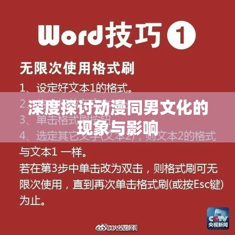 深度探讨动漫同男文化的现象与影响