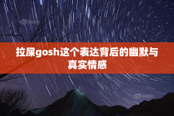 拉屎gosh这个表达背后的幽默与真实情感
