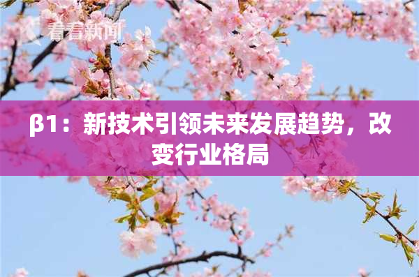 β1：新技术引领未来发展趋势，改变行业格局
