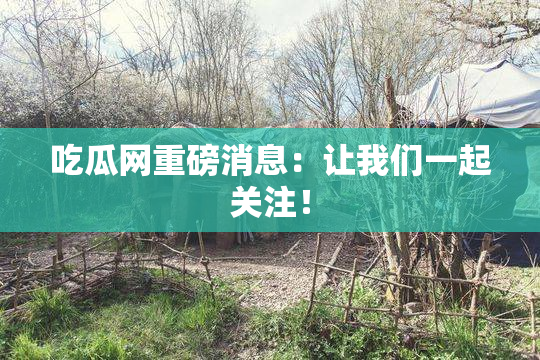 吃瓜网重磅消息：让我们一起关注！