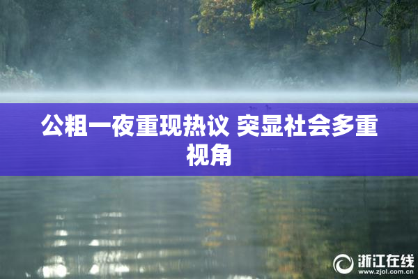 公粗一夜重现热议 突显社会多重视角