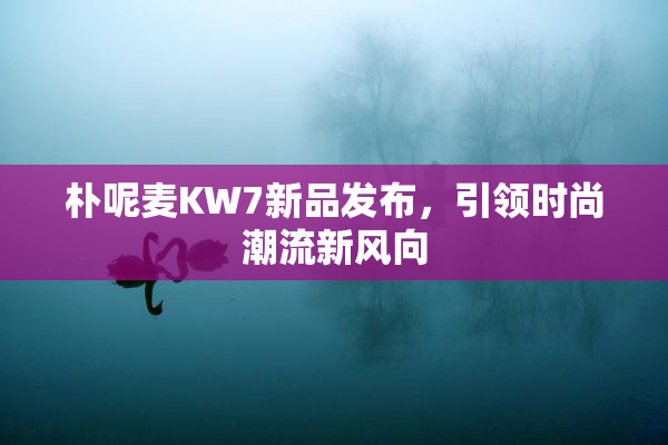 朴呢麦KW7新品发布，引领时尚潮流新风向