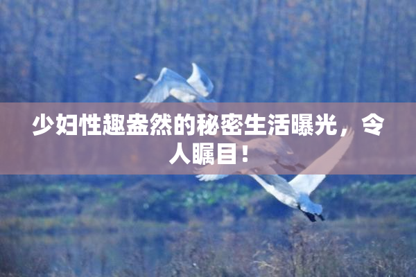 少妇性趣盎然的秘密生活曝光，令人瞩目！