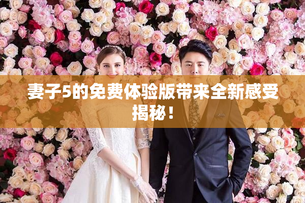 妻子5的免费体验版带来全新感受揭秘！