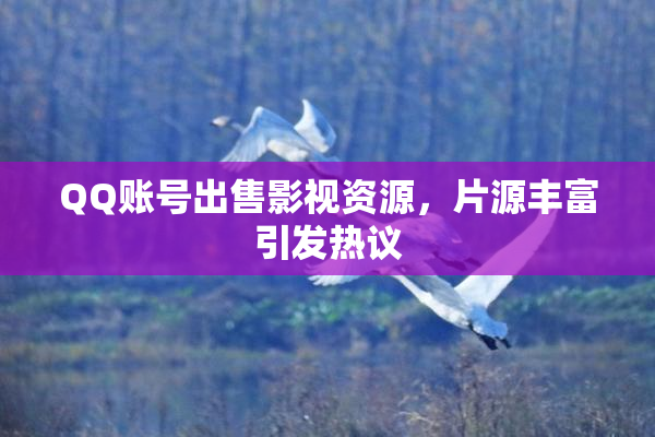 QQ账号出售影视资源，片源丰富引发热议