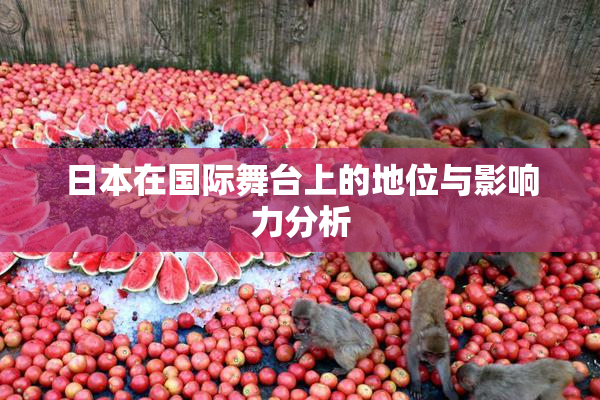 日本在国际舞台上的地位与影响力分析