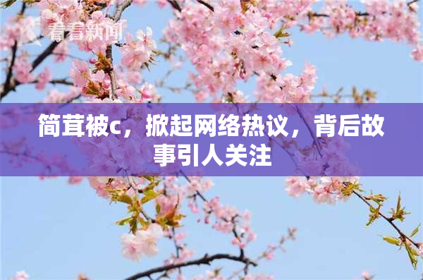 简茸被c，掀起网络热议，背后故事引人关注