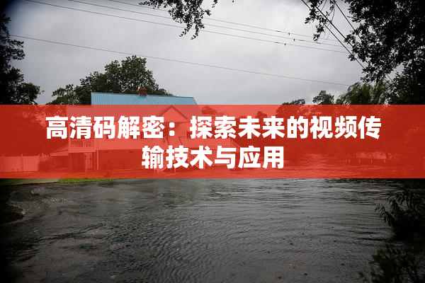 高清码解密：探索未来的视频传输技术与应用