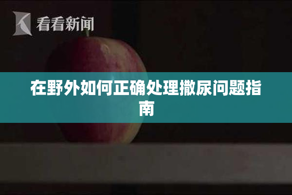 在野外如何正确处理撒尿问题指南