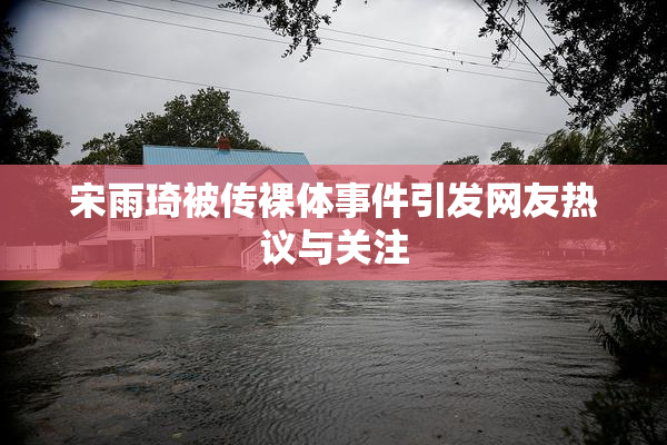 宋雨琦被传裸体事件引发网友热议与关注