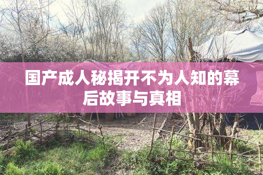 国产成人秘揭开不为人知的幕后故事与真相
