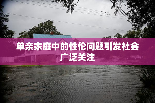 单亲家庭中的性伦问题引发社会广泛关注