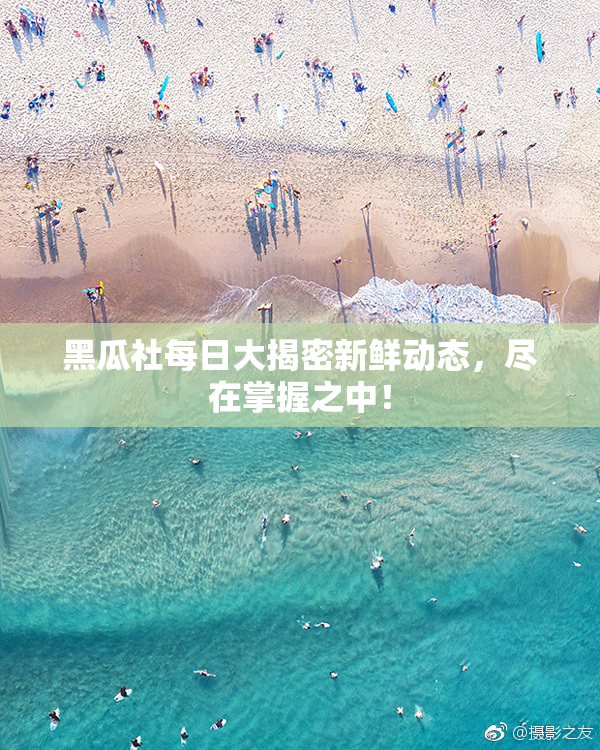 黑瓜社每日大揭密新鲜动态，尽在掌握之中！