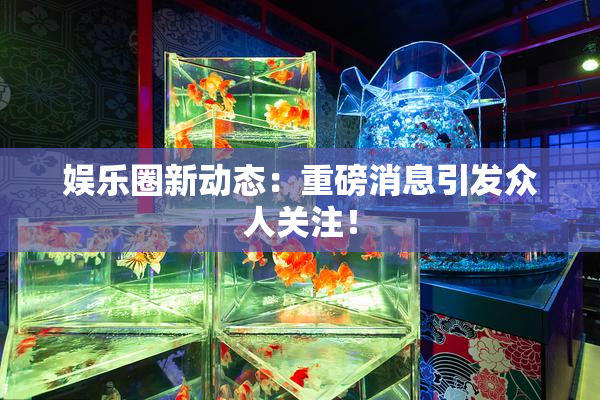 娱乐圈新动态：重磅消息引发众人关注！