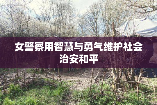 女警察用智慧与勇气维护社会治安和平
