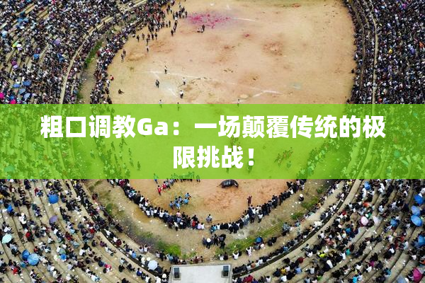 粗口调教Ga：一场颠覆传统的极限挑战！