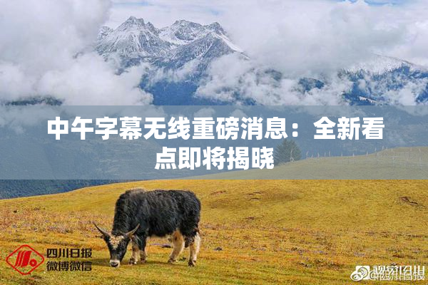 中午字幕无线重磅消息：全新看点即将揭晓