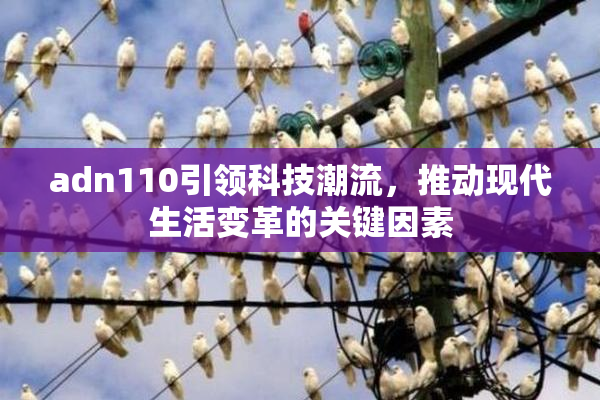 adn110引领科技潮流，推动现代生活变革的关键因素