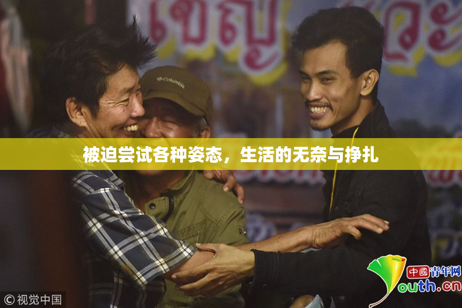 被迫尝试各种姿态，生活的无奈与挣扎