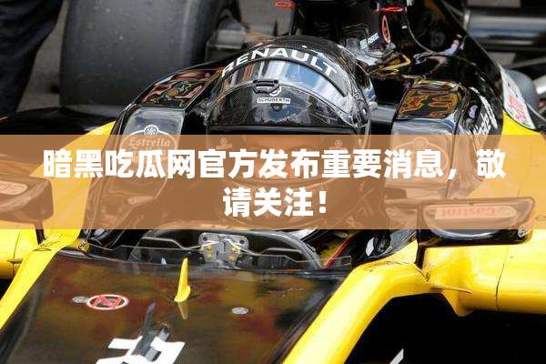 暗黑吃瓜网官方发布重要消息，敬请关注！