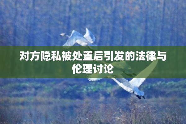 对方隐私被处置后引发的法律与伦理讨论