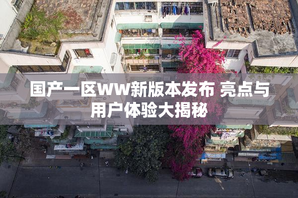 国产一区WW新版本发布 亮点与用户体验大揭秘