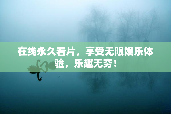 在线永久看片，享受无限娱乐体验，乐趣无穷！