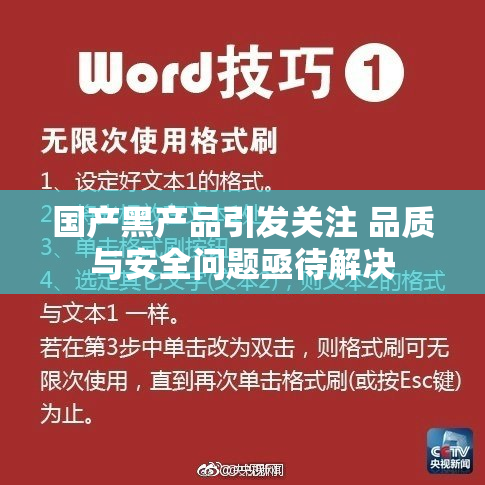 国产黑产品引发关注 品质与安全问题亟待解决