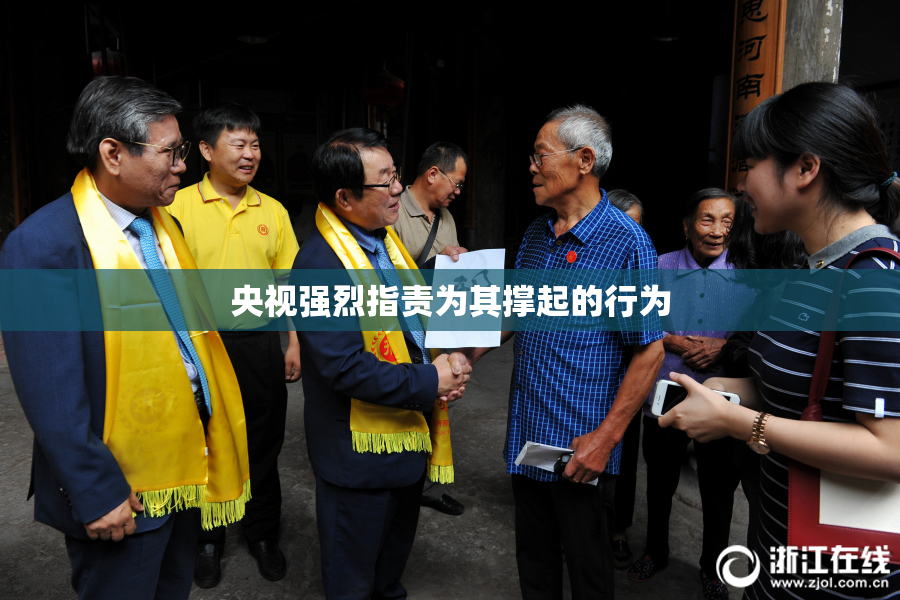 央视强烈指责为其撑起的行为